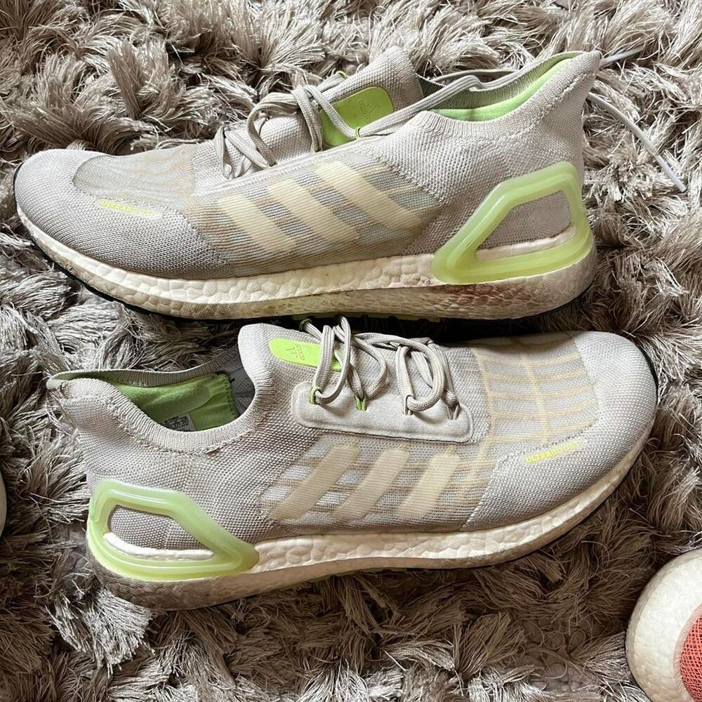 Adidas Men's Grey and Cream Trainers